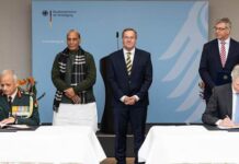 रक्षा मंत्री राजनाथ सिंह ने बर्लिन में अपने जर्मन समकक्ष बोरिस पिस्टोरियस के साथ द्विपक्षीय वार्ता की