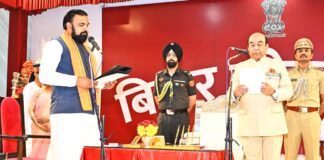 बिहार के मुख्यमंत्री के रूप में सम्राट चौधरी ने ली पद की शपथ