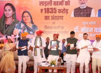 मुख्यमंत्री डॉ. मोहन यादव ने 1.25 करोड़ लाड़ली बहनों के खातों में अंतरित किये 1835 करोड़ रुपये